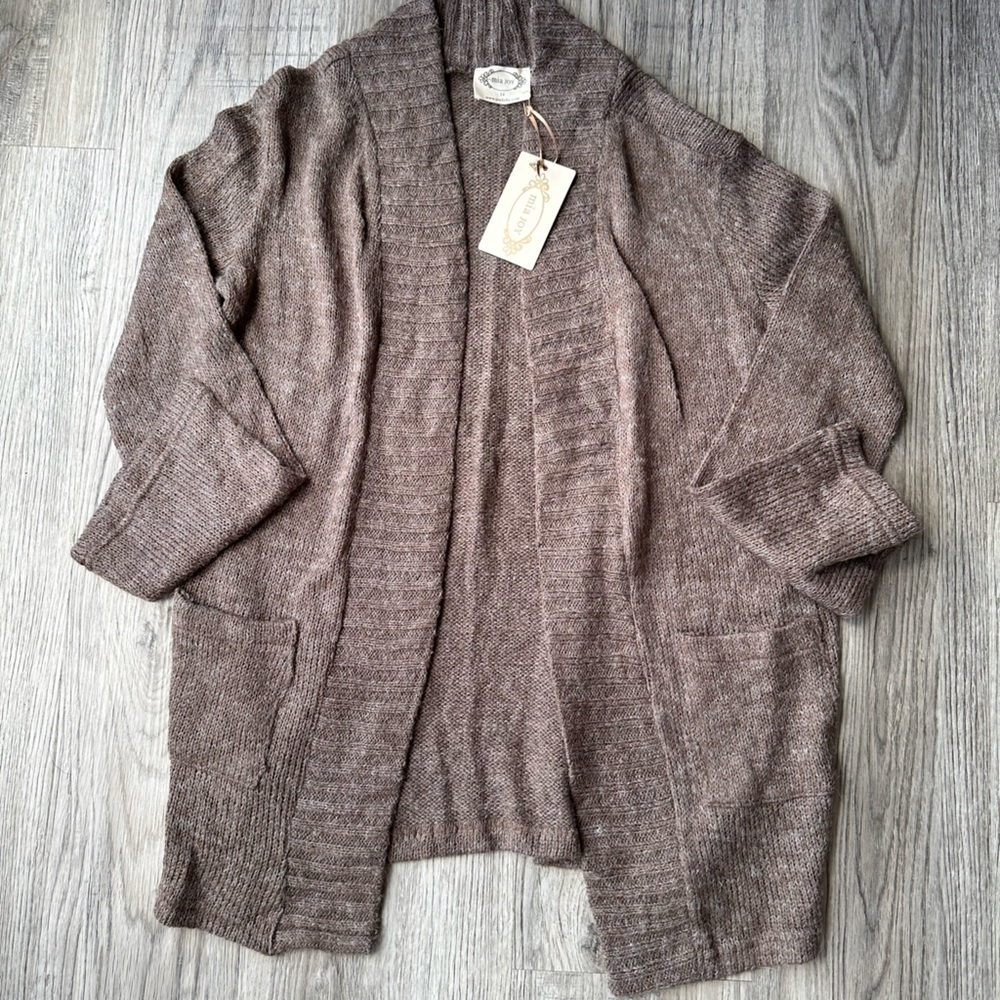 Girl’s Joyfolie Andie Cardigan in Taupe. Nwt. Size 14